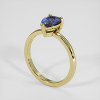 1.30 Ct. Blue Sapphire Ring, 14K Yellow Gold 2