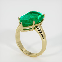 7.61 Ct. Emerald Ring, 18K Yellow Gold 2