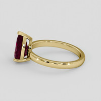 1.65 Ct. Purplish Red Rubellite Tourmaline Ring, 18K Yellow Gold 4