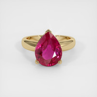 5.92 Ct. Ruby Ring, 18K Yellow Gold 1