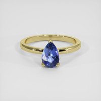 1.30 Ct. Blue Sapphire Ring, 18K Yellow Gold 1