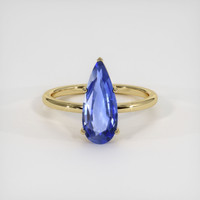 2.10 Ct. Blue Sapphire Ring, 18K Yellow Gold 1