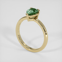 1.52 Ct. Bluish Green Sapphire Ring, 18K Yellow Gold 2