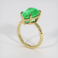 6.12 Ct. Emerald Ring, 18K Yellow Gold 2
