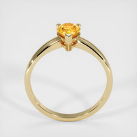 0.81 Ct. Yellowish Orange Sapphire Ring, 18K Yellow Gold 3