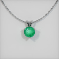 0.80 Ct. Emerald Pendant, Platinum 950 1
