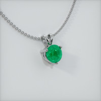 0.80 Ct. Emerald  Pendant - Platinum 950