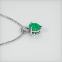 0.80 Ct. Emerald Pendant, Platinum 950 3