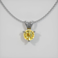 0.92 Ct. Sapphire Pendant, 14K White Gold 1