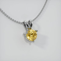 0.92 Ct. Sapphire Pendant, 14K White Gold 2