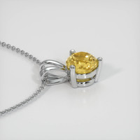 0.92 Ct. Sapphire Pendant, 14K White Gold 3