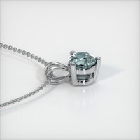 0.64 Ct. Sapphire Pendant, 14K White Gold 3