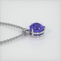 4.33 Ct. Purplish Blue Sapphire Pendant, 18K White Gold 3
