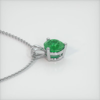 0.84 Ct. Emerald  Pendant - 18K White Gold