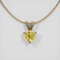 0.92 Ct. Sapphire Pendant, 14K Yellow Gold 1