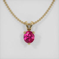 0.41 Ct. Ruby Pendant, 14K Yellow Gold 1