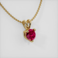 0.41 Ct. Ruby Pendant, 14K Yellow Gold 2