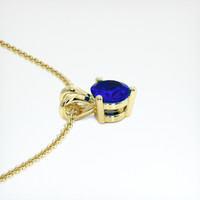 0.33 Ct. Blue Sapphire Pendant, 14K Yellow Gold 3