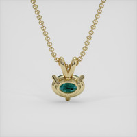 0.90 Ct. Bi Color / Parti Sapphire Pendant, 14K Yellow Gold 4
