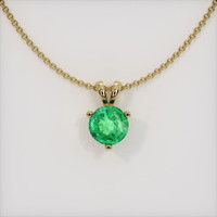 Solitaire Emerald Pendant 0.84 Ct., 18K Yellow Gold Preview