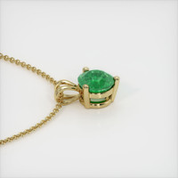 0.84 Ct. Emerald  Pendant - 18K Yellow Gold