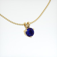 0.44 Ct. Sapphire Pendant, 18K Yellow Gold 2