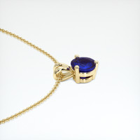 0.44 Ct. Blue Sapphire Pendant, 18K Yellow Gold 3