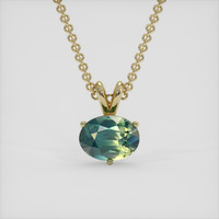 2.56 Ct. Bi Color / Parti Sapphire Pendant, 18K Yellow Gold 1