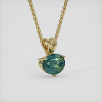 2.56 Ct. Bi Color / Parti Sapphire Pendant, 18K Yellow Gold 2