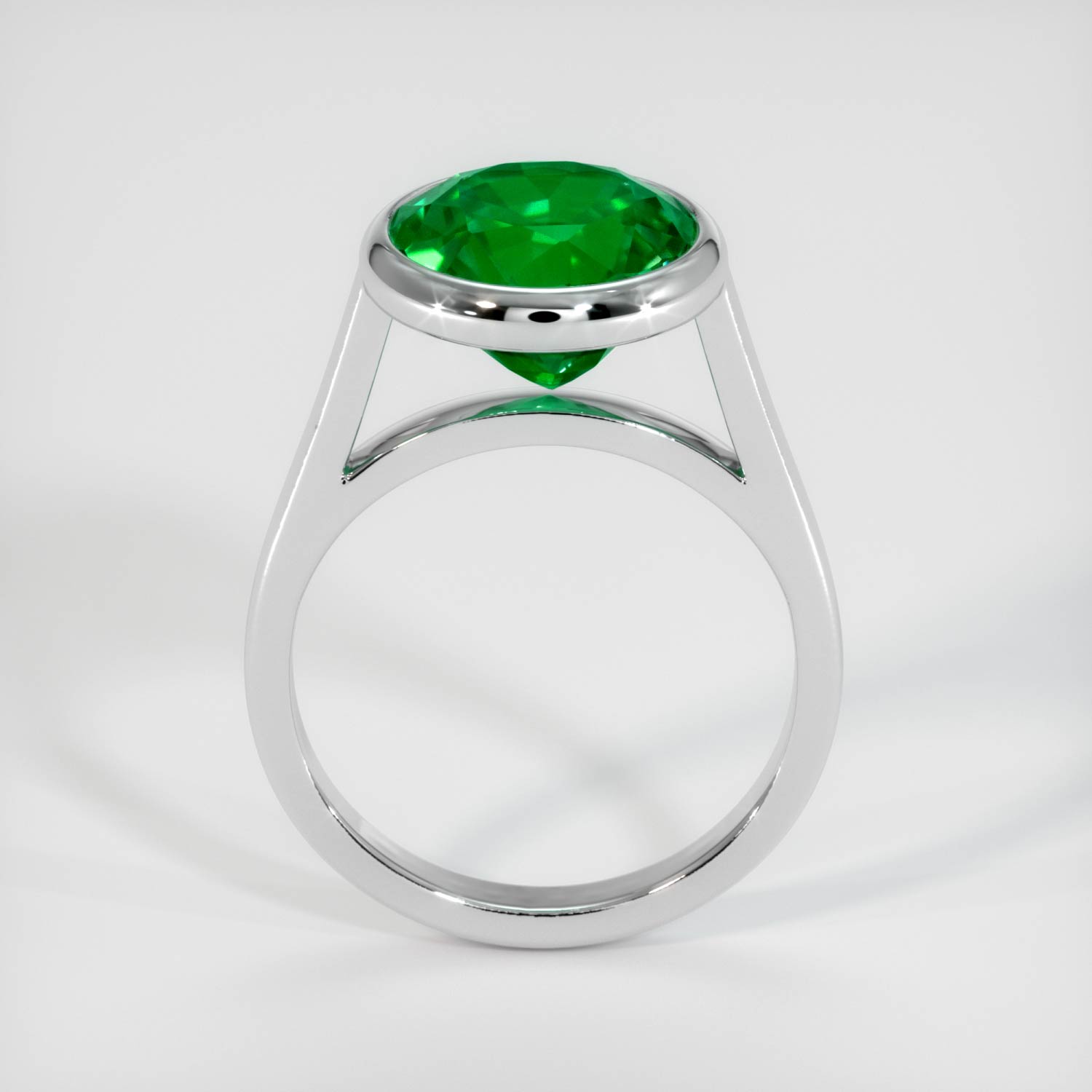 Emerald 戒指3.71 Ct. 铂金950 | The Natural Emerald Company