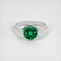 1.47 Ct. Emerald Ring, Platinum 950 1