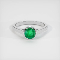 0.89 Ct. Emerald Ring, Platinum 950 1