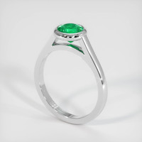 0.80 Ct. Emerald Ring, Platinum 950 2