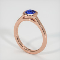 0.65 Ct. Blue Sapphire Ring, 14K Rose Gold 2