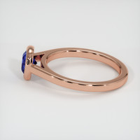 0.65 Ct. Blue Sapphire Ring, 14K Rose Gold 4