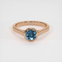0.74 Ct. Sapphire Ring, 14K Rose Gold 1