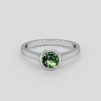 0.75 Ct. Green Sapphire Ring, Silver 1