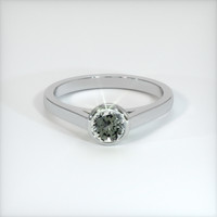 0.76 Ct. Bluish Grey Sapphire Ring, 10K White Gold 1