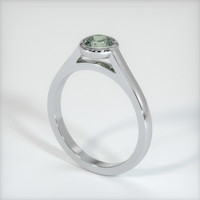 0.76 Ct. Bluish Grey Sapphire Ring, 10K White Gold 2