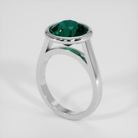 5.06 Ct. Bluish Green Sapphire Ring, 14K White Gold 2