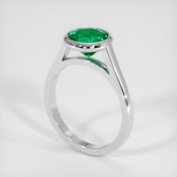 1.47 Ct. Emerald Ring, 18K White Gold 2