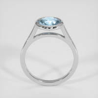 2.09 Ct. Greenish Blue Sapphire Ring, 18K White Gold 3