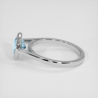2.09 Ct. Greenish Blue Sapphire Ring, 18K White Gold 4