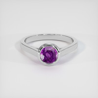 1.27 Ct. Purple Sapphire Ring, 18K White Gold 1