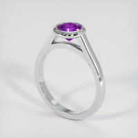 1.27 Ct. Purple Sapphire Ring, 18K White Gold 2