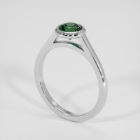1.24 Ct. Green Sapphire Ring, 18K White Gold 2