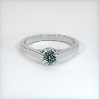 0.73 Ct. Sapphire Ring, 18K White Gold 1