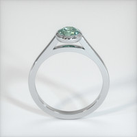 0.79 Ct. Green Sapphire Ring, 18K White Gold 3