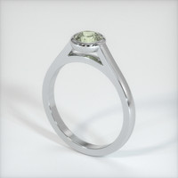 0.67 Ct. Sapphire Ring, 18K White Gold 2