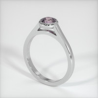 0.76 Ct. Sapphire Ring, 18K White Gold 2